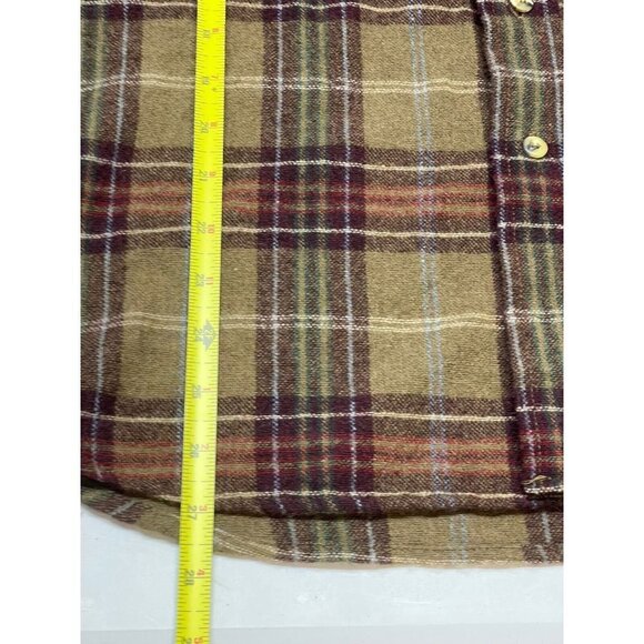 Levis Sutter Creek Shirt Mens M Brown Plaid Button Up Long Sleeve Wool Blend - Picture 7 of 7